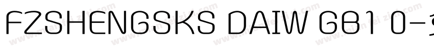 FZSHENGSKS DAIW GB1 0字体转换